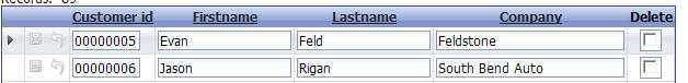 All rows are editable (V9 and older style)